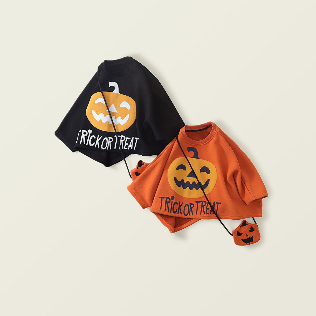 Girls' Halloween Pumpkin Bat Sweatshirt