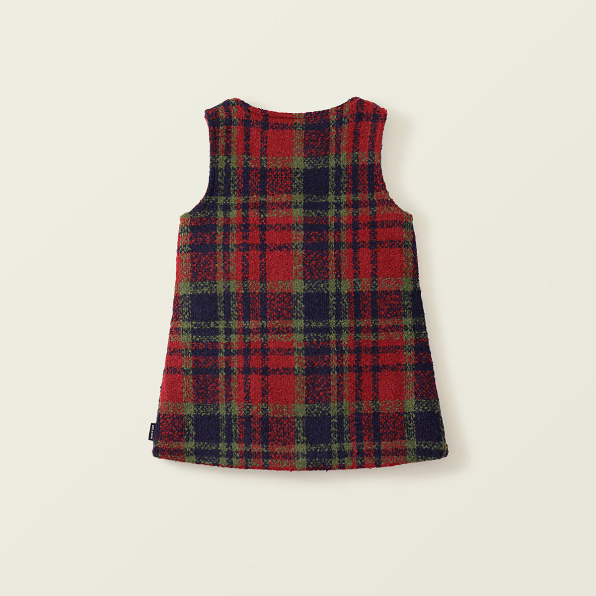 Girl's Plaid Wool Pinafore Dress