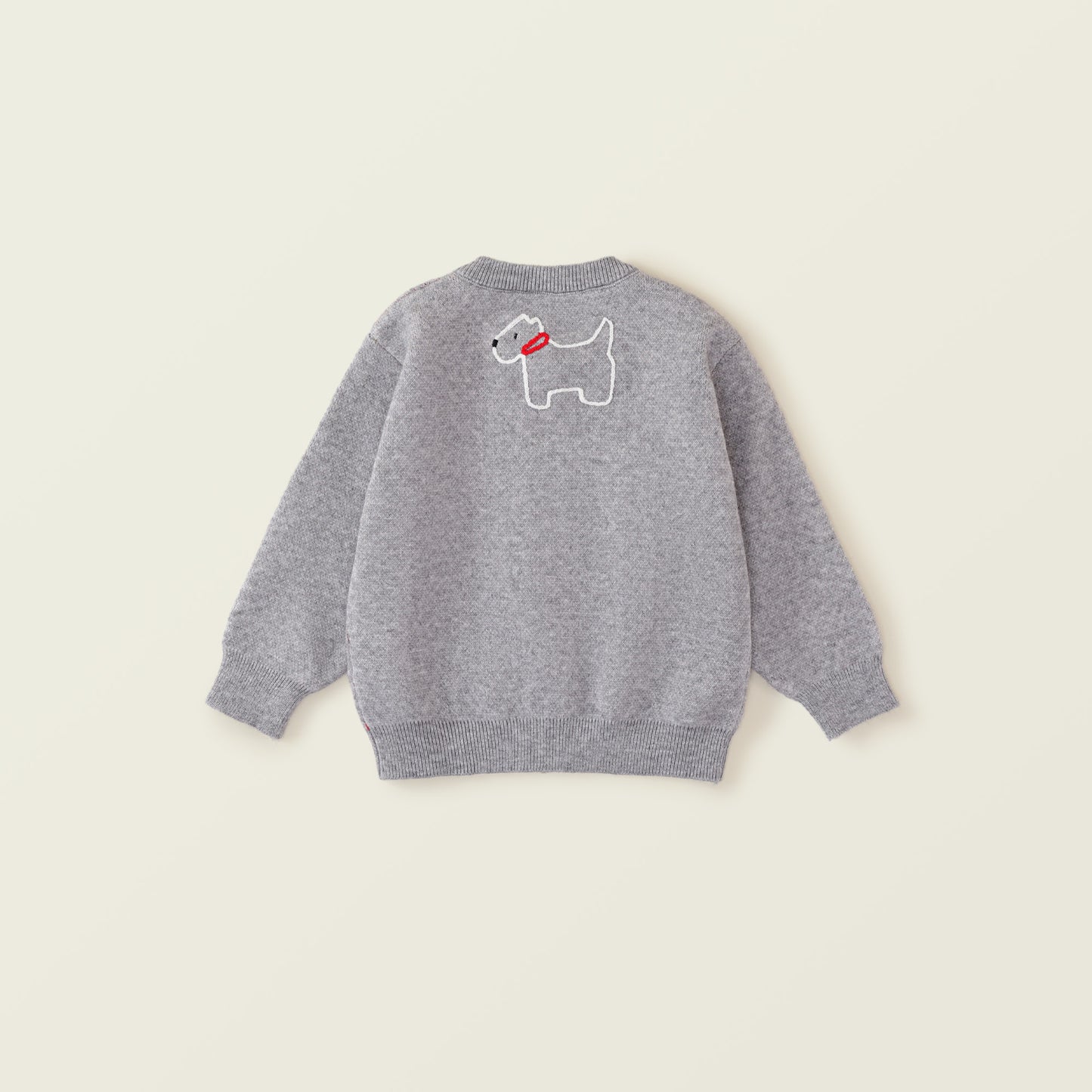 Girl's Gray Knit Cardigan - 2025 Fall New Arrival