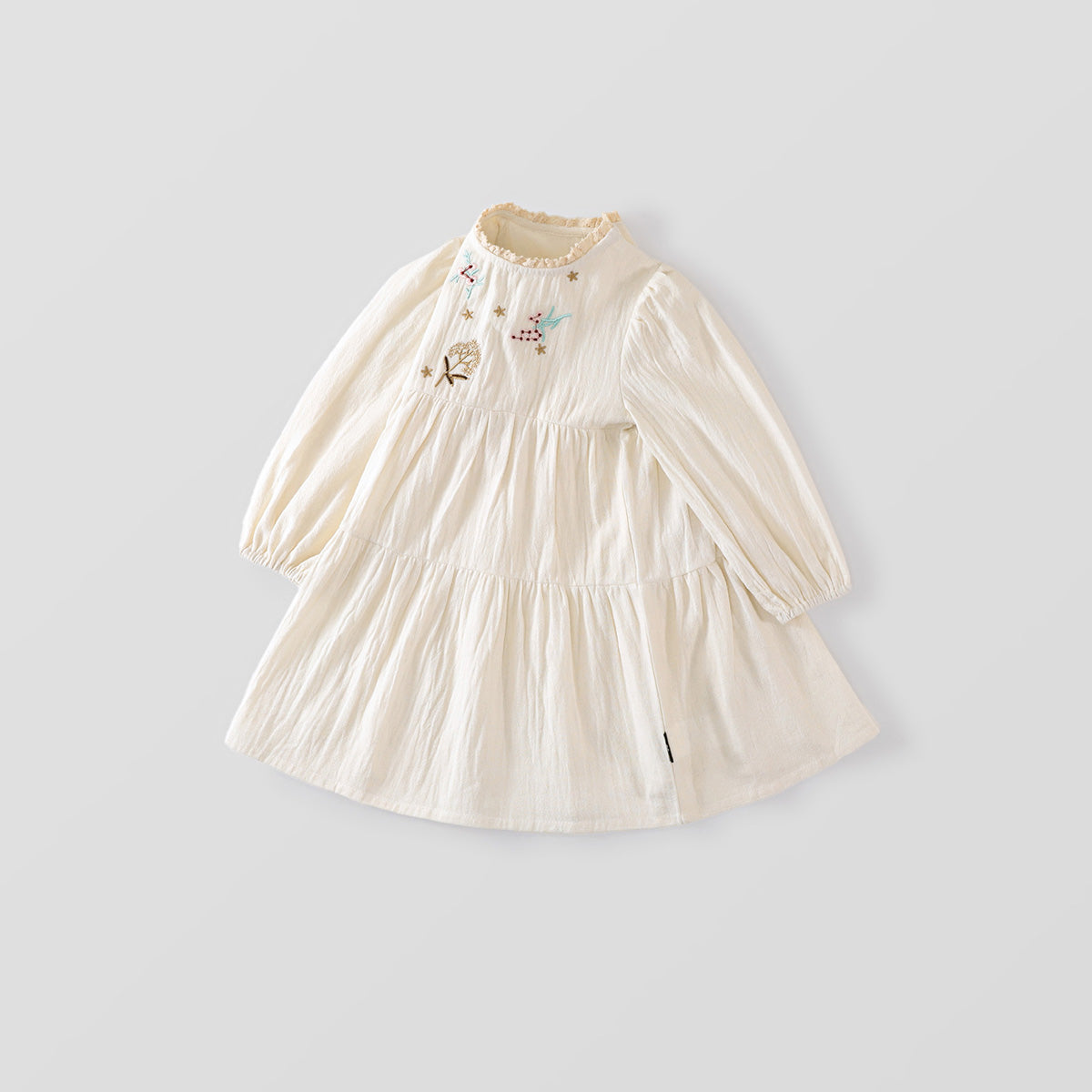 Girl's Cottage Style Embroidered Dres