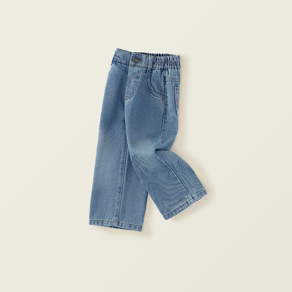 Girl's Autumn New Washable Soft Denim Straight Pants