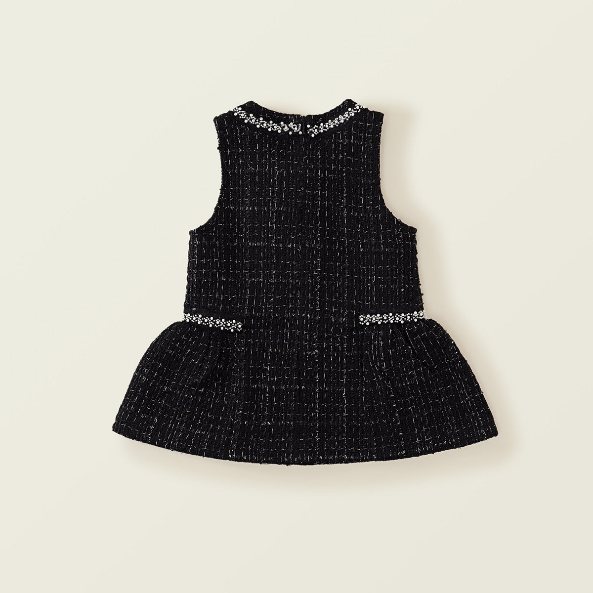 Girl's Tweed Sleeveless Dress - 2025 Spring New Arrival
