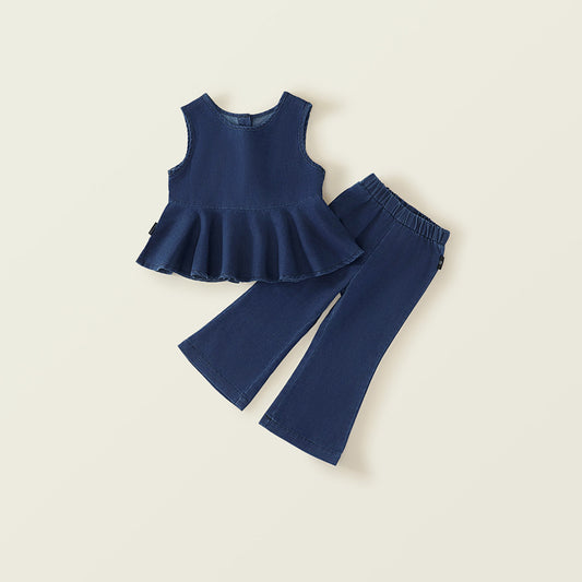 Girl's Denim Summer Set