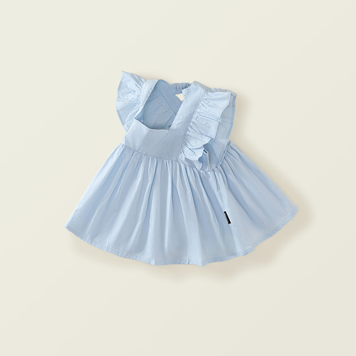 Girl's 2025 Summer Blue Flutter Sleeve Top