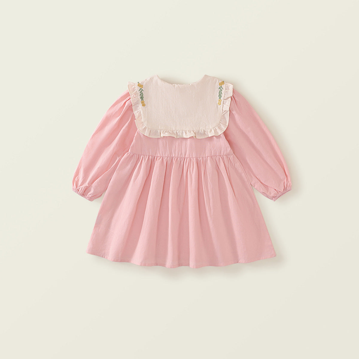 Girls' French Ruffle Sleeve Dress