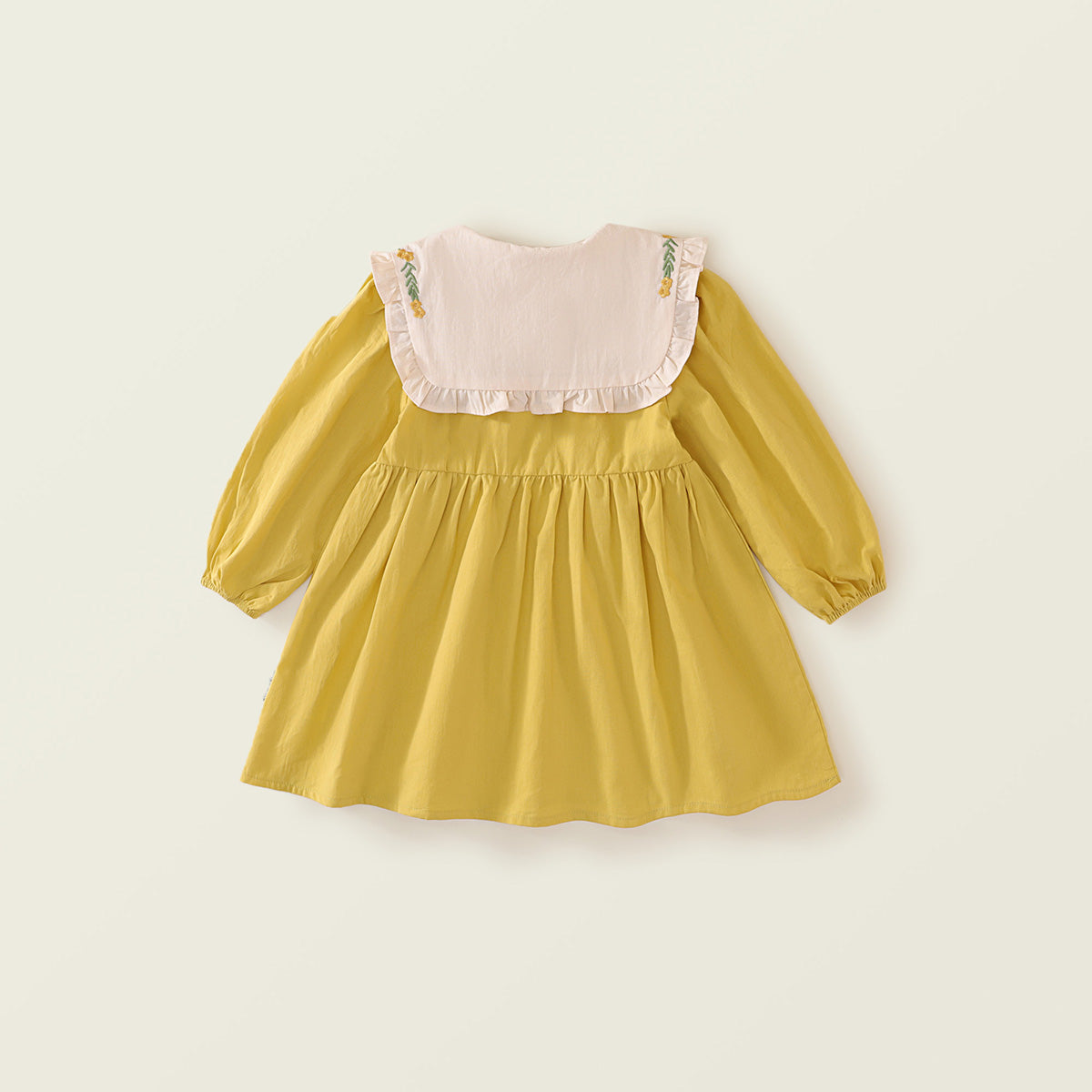 Girls' French Ruffle Sleeve Dress
