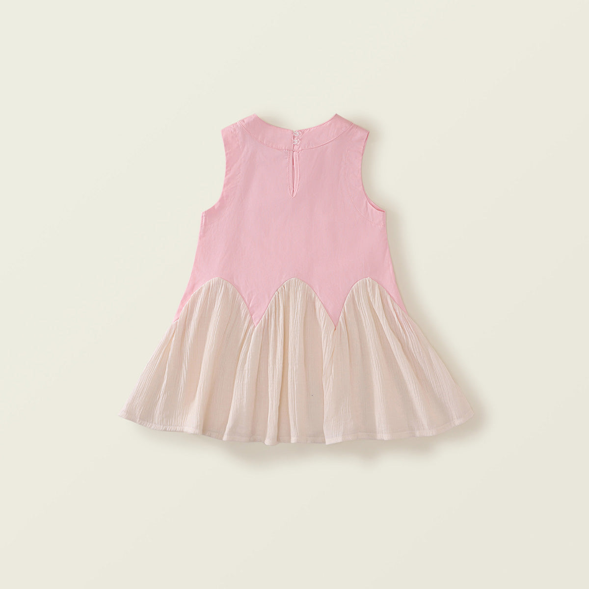 Girls' Korean-Style Patchwork Sleeveless Dress