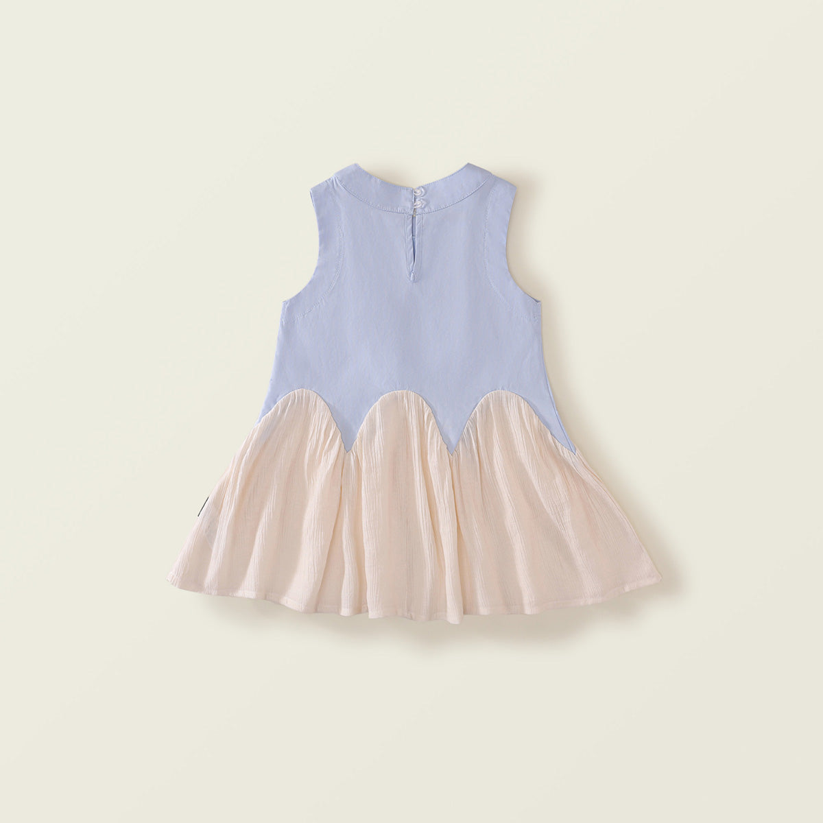 Girls' Korean-Style Patchwork Sleeveless Dress