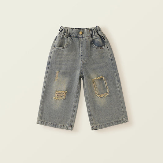 Girls' Spring/Summer Ripped Jeans