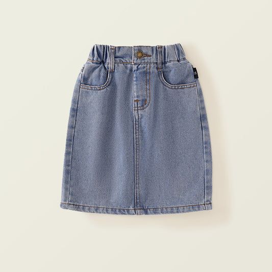 Girls Denim Skirt - Korean Style