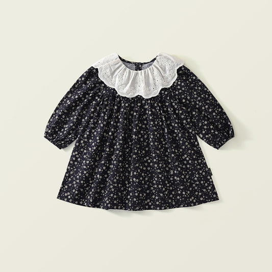 Girl's Vintage Floral Dress