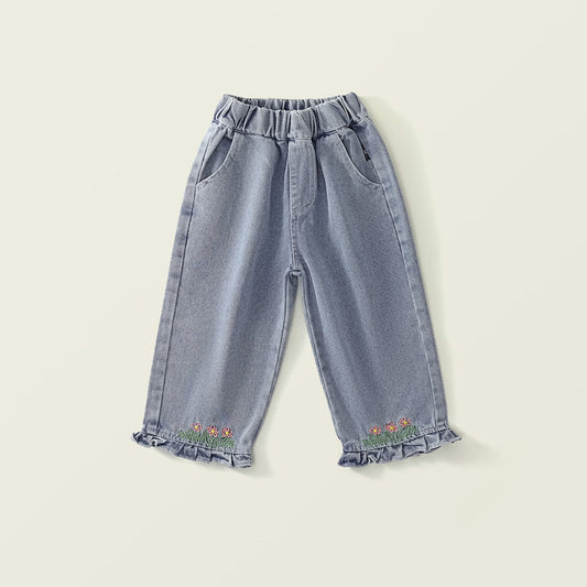 Girl's Embroidered Jeans