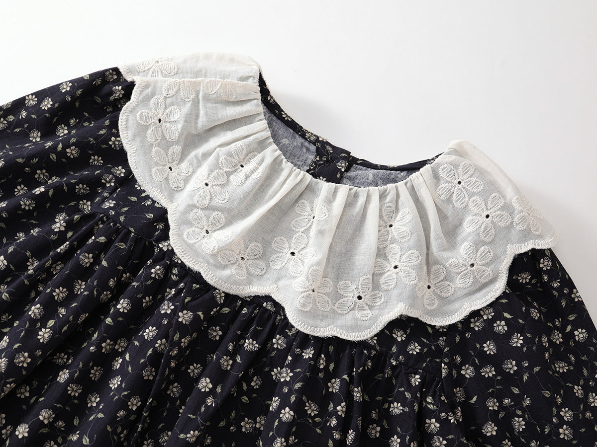 Girl's Vintage Floral Dress