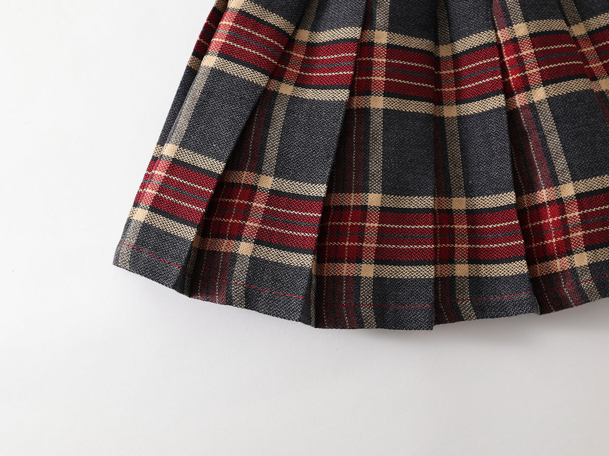 Girl's Plaid School Style Skirt