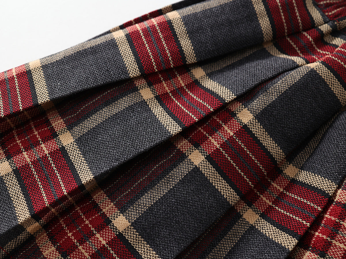 Girl's Plaid School Style Skirt