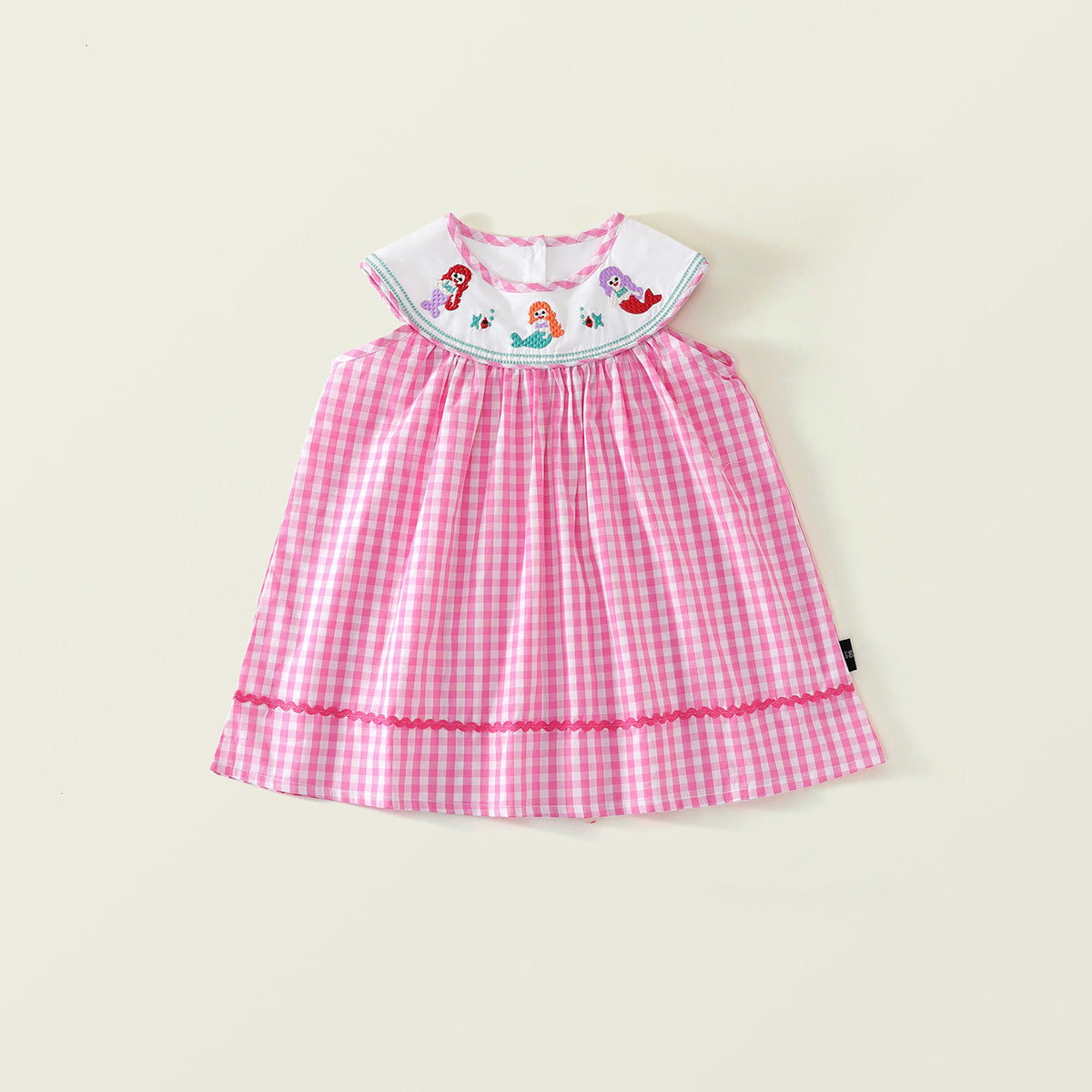 Girl's Embroidered Plaid Dress - 2025 Summer New Arrival