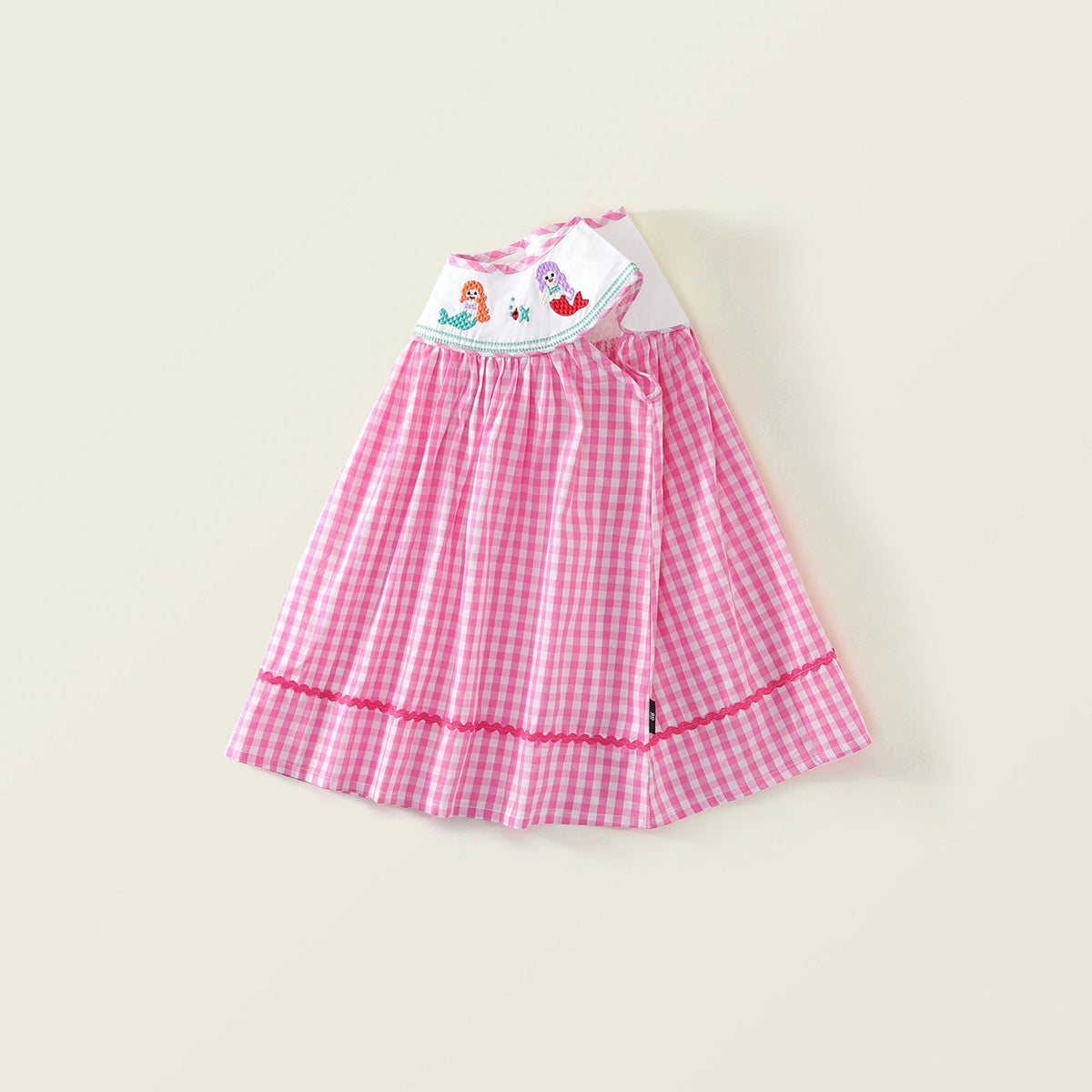 Girl's Embroidered Plaid Dress - 2025 Summer New Arrival