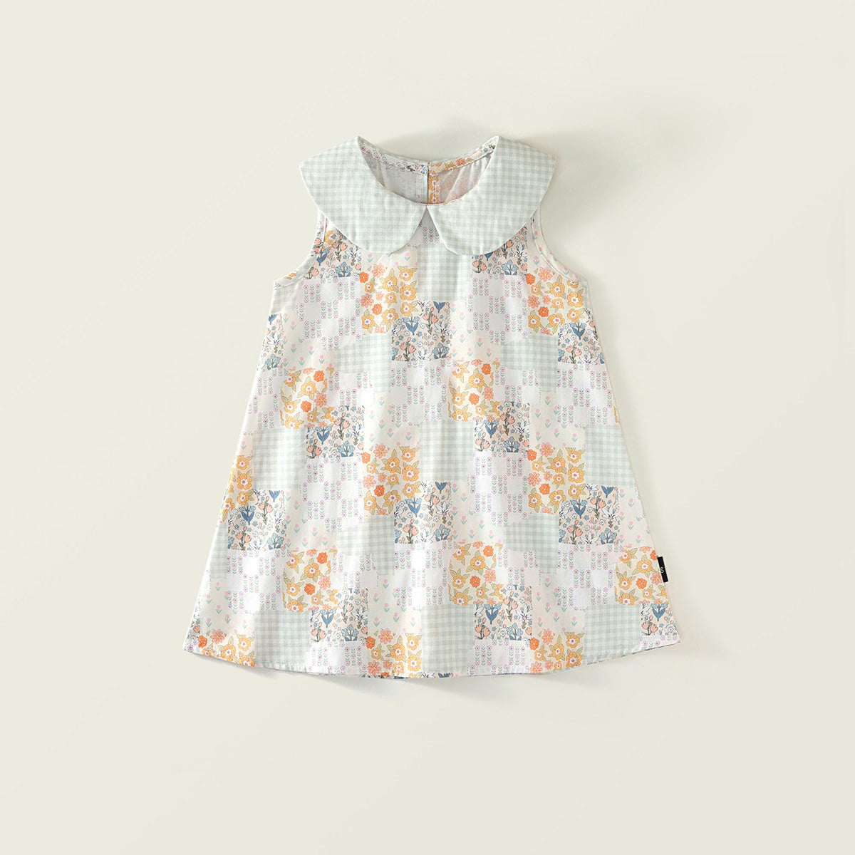 Girl's Sleeveless Lapel Dress