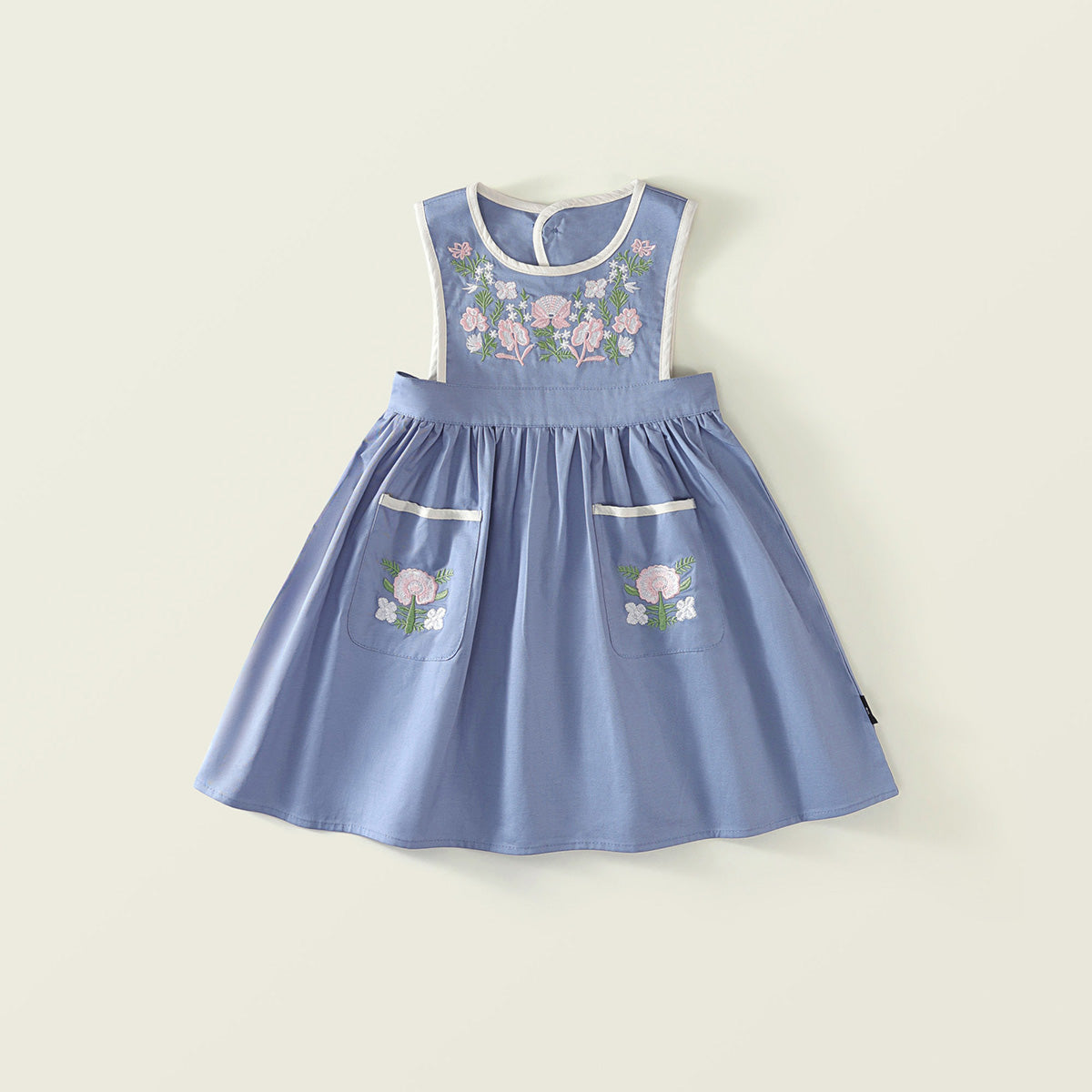 Girl's Embroidered Vest Dress