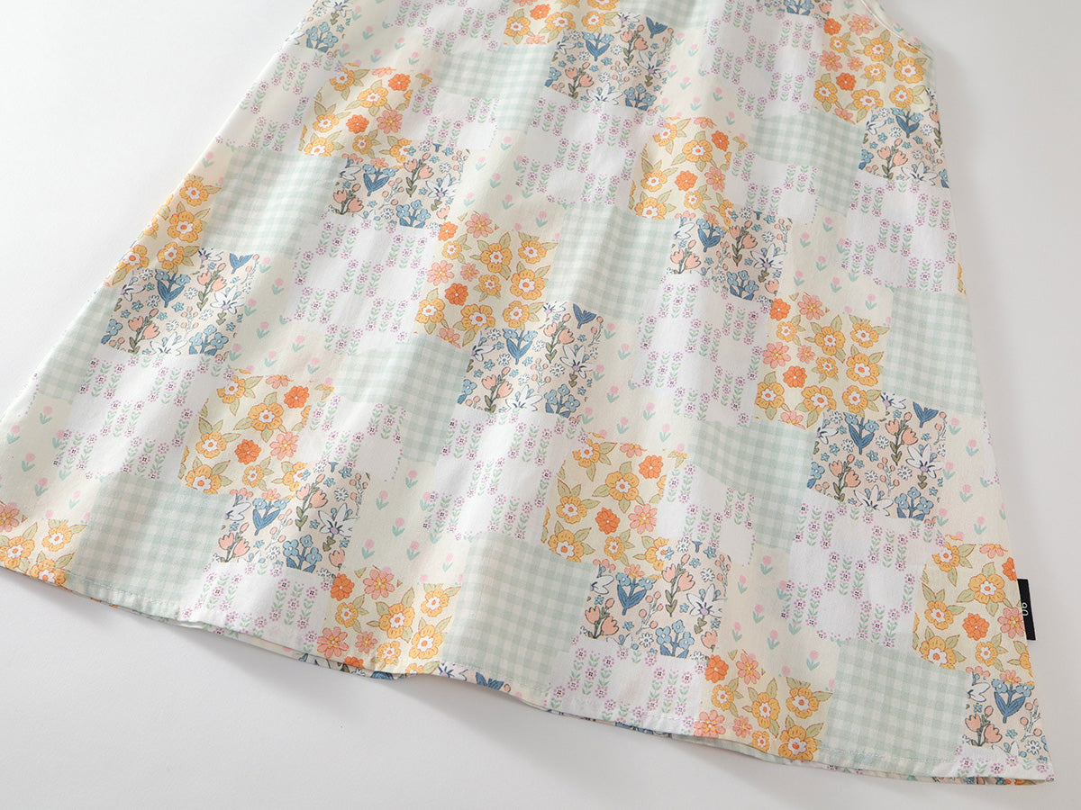 Girl's Sleeveless Lapel Dress