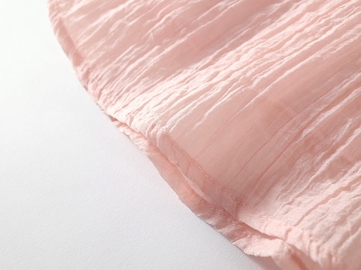 Girl's Pink Ruffle Sleeveless Dress