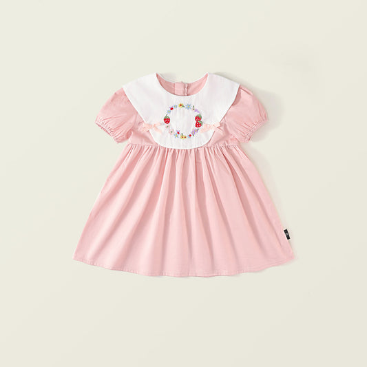 Girl's French Retro Embroidered Dress