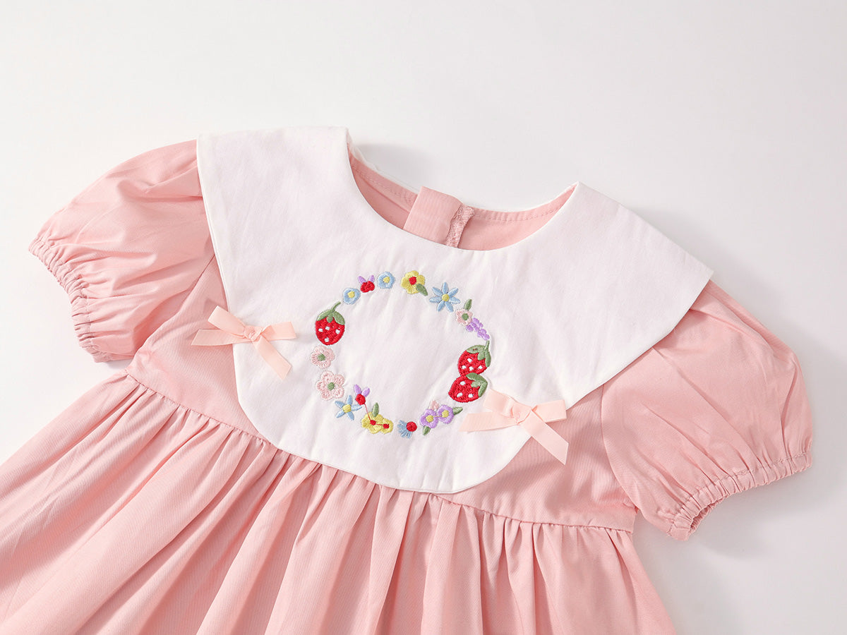 Girl's French Retro Embroidered Dress