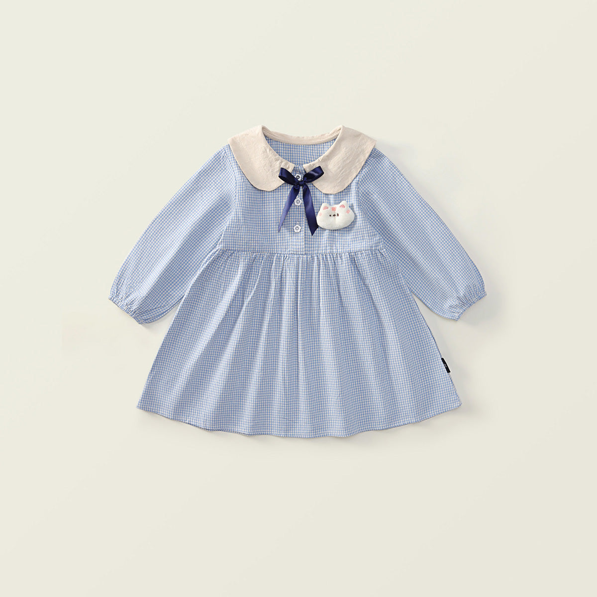 Girl's Blue Checkered Dress