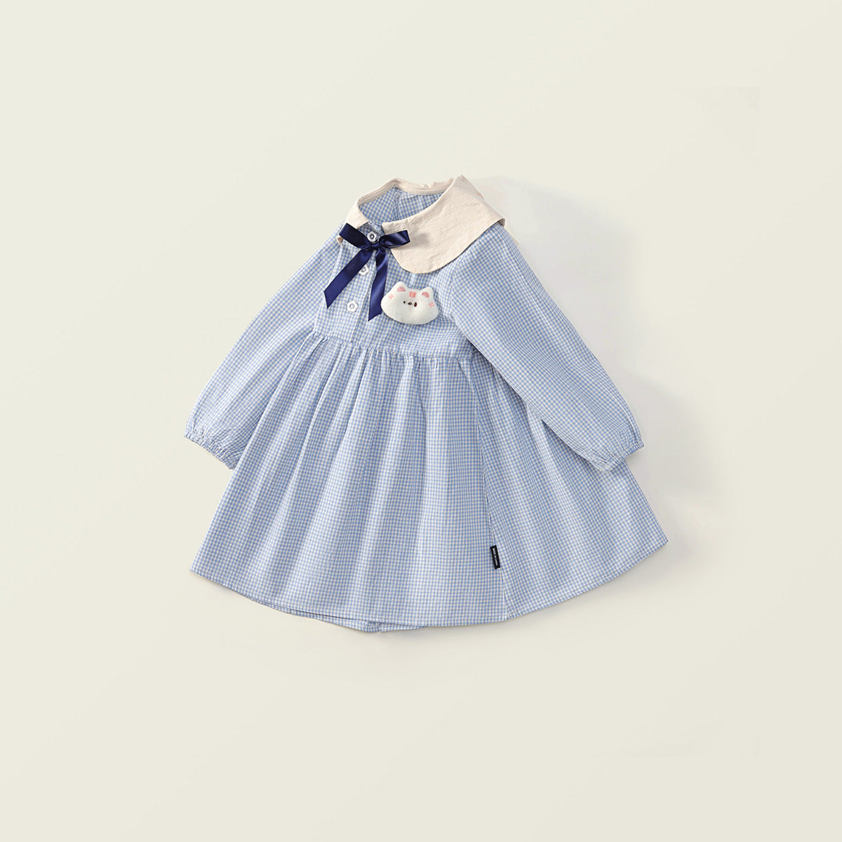 Girl's Blue Checkered Dress