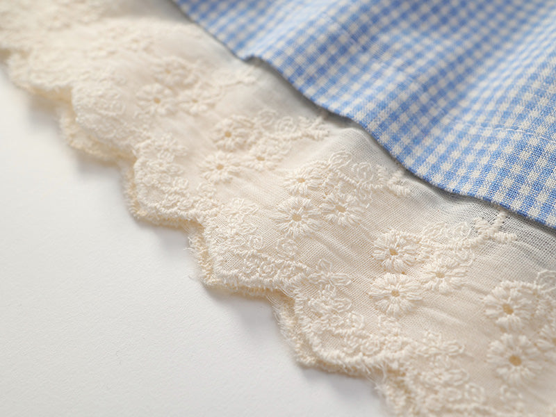 Girl's Blue Checkered Dress