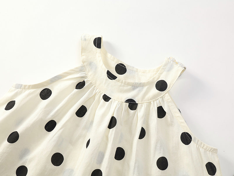 Girl's Polka Dot Sleeveless Set