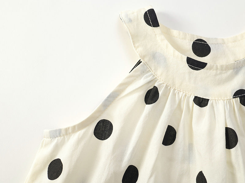 Girl's Polka Dot Sleeveless Set