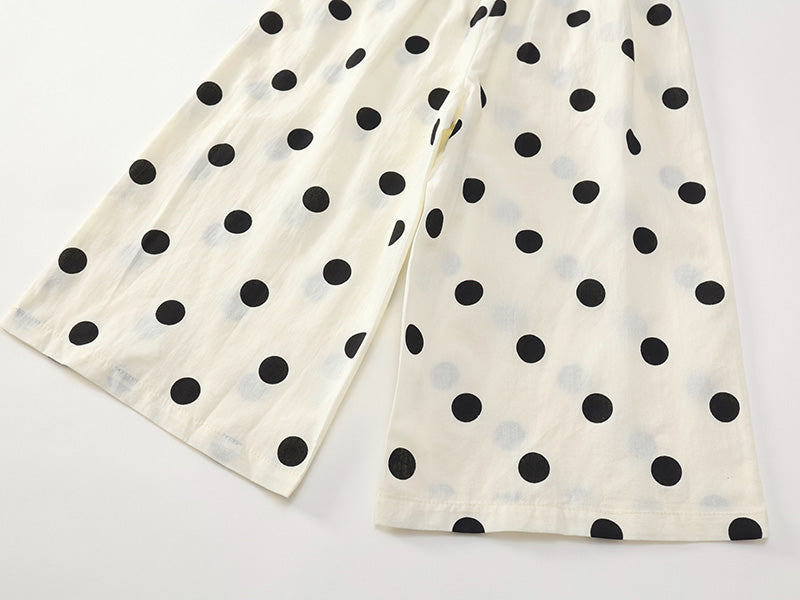 Girl's Polka Dot Sleeveless Set