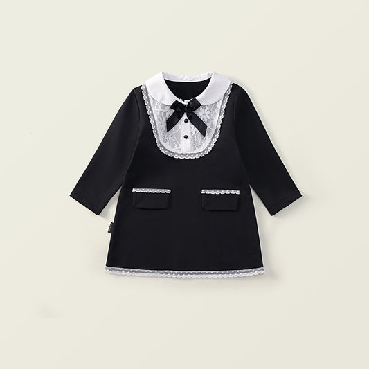 Girl's Tweed Long Sleeve Dress