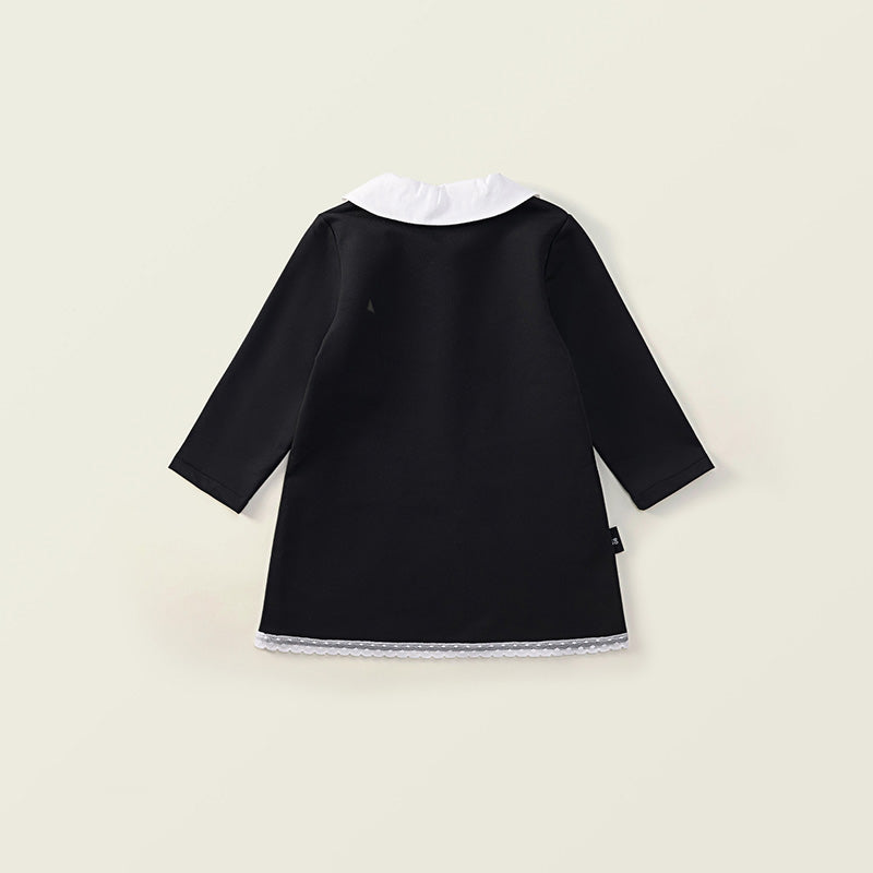 Girl's Tweed Long Sleeve Dress