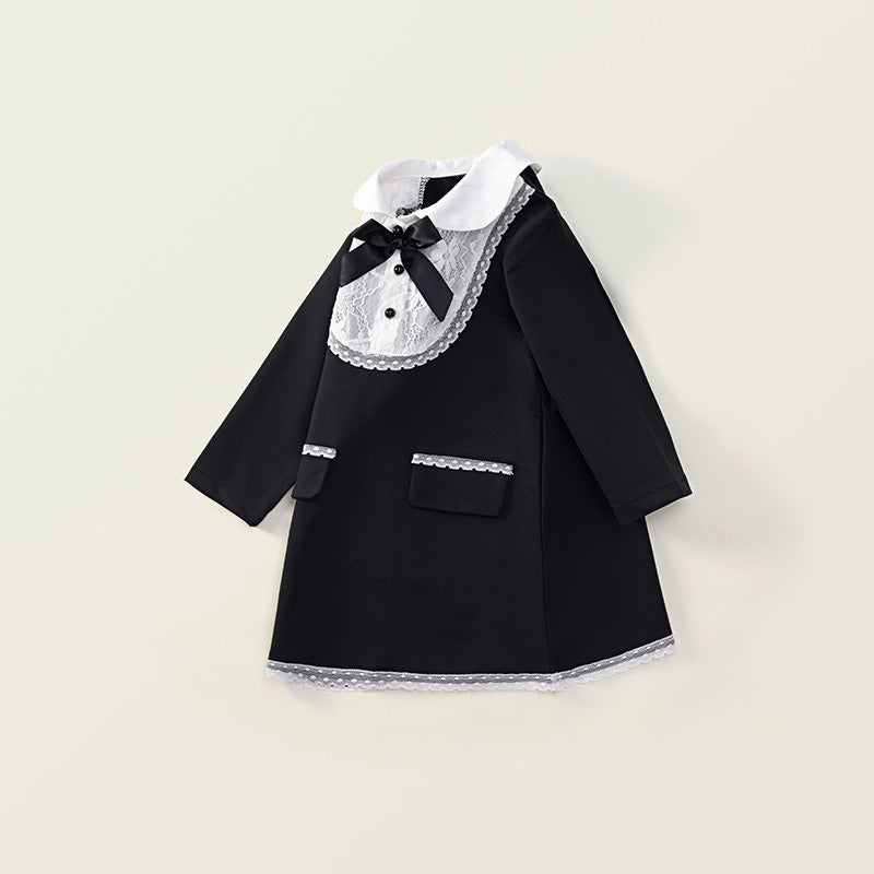 Girl's Tweed Long Sleeve Dress