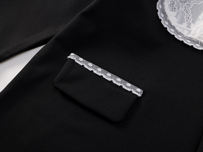 Girl's Tweed Long Sleeve Dress