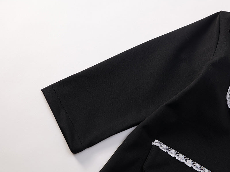 Girl's Tweed Long Sleeve Dress