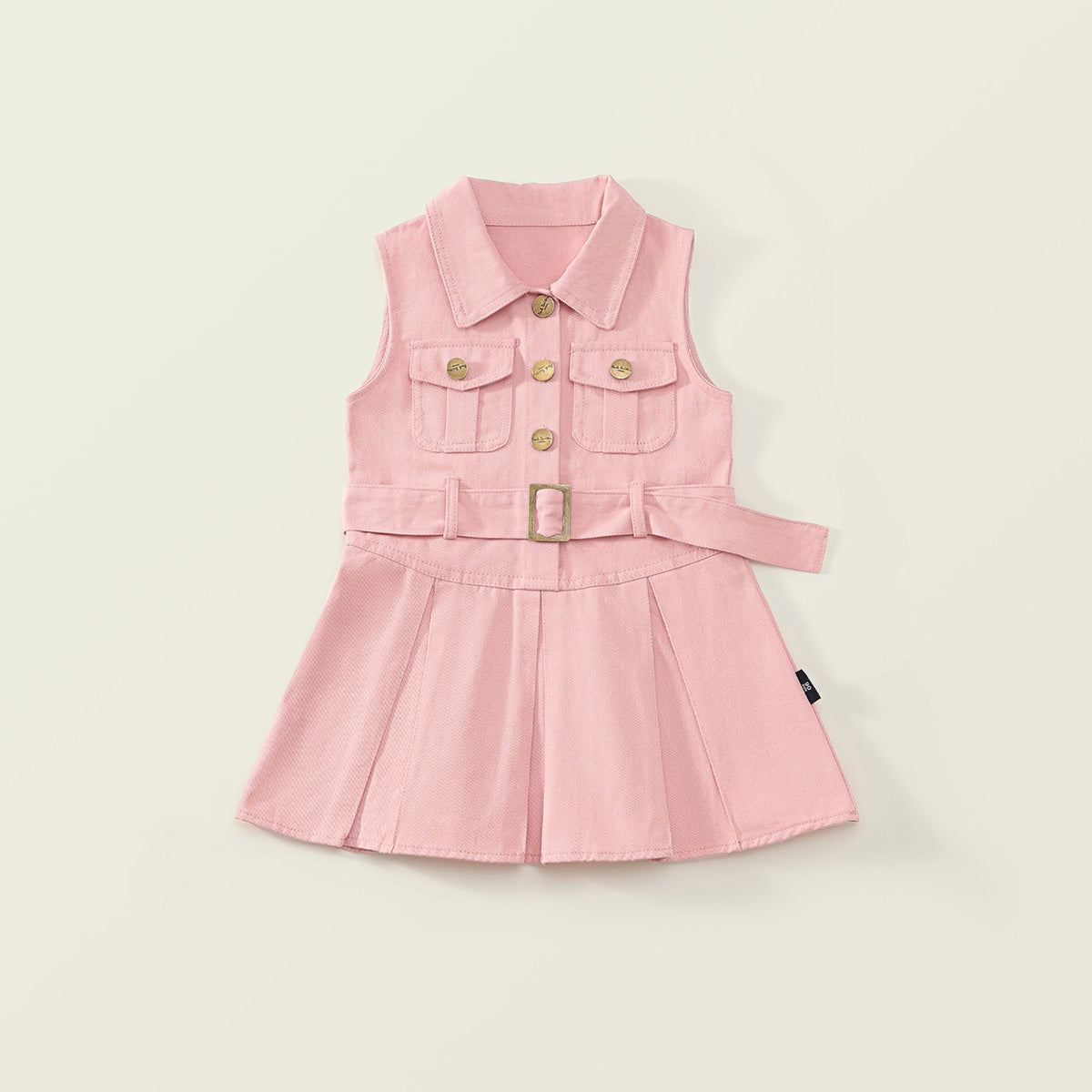Girl's Pink Utility Sundress