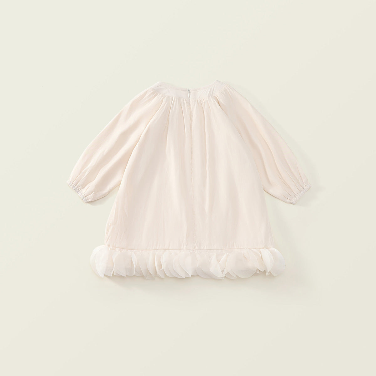 Girl's Solid Color Long Sleeve Dress