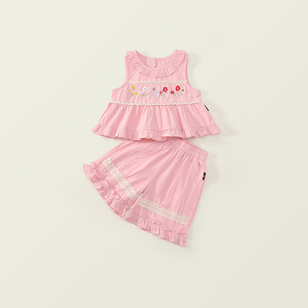Girl's Pink Sleeveless Set
