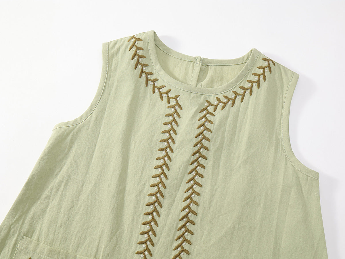 Girl's Ethnic Embroidered Sundress