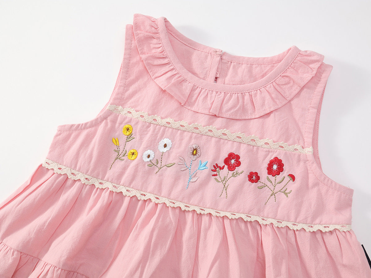 Girl's Pink Sleeveless Set