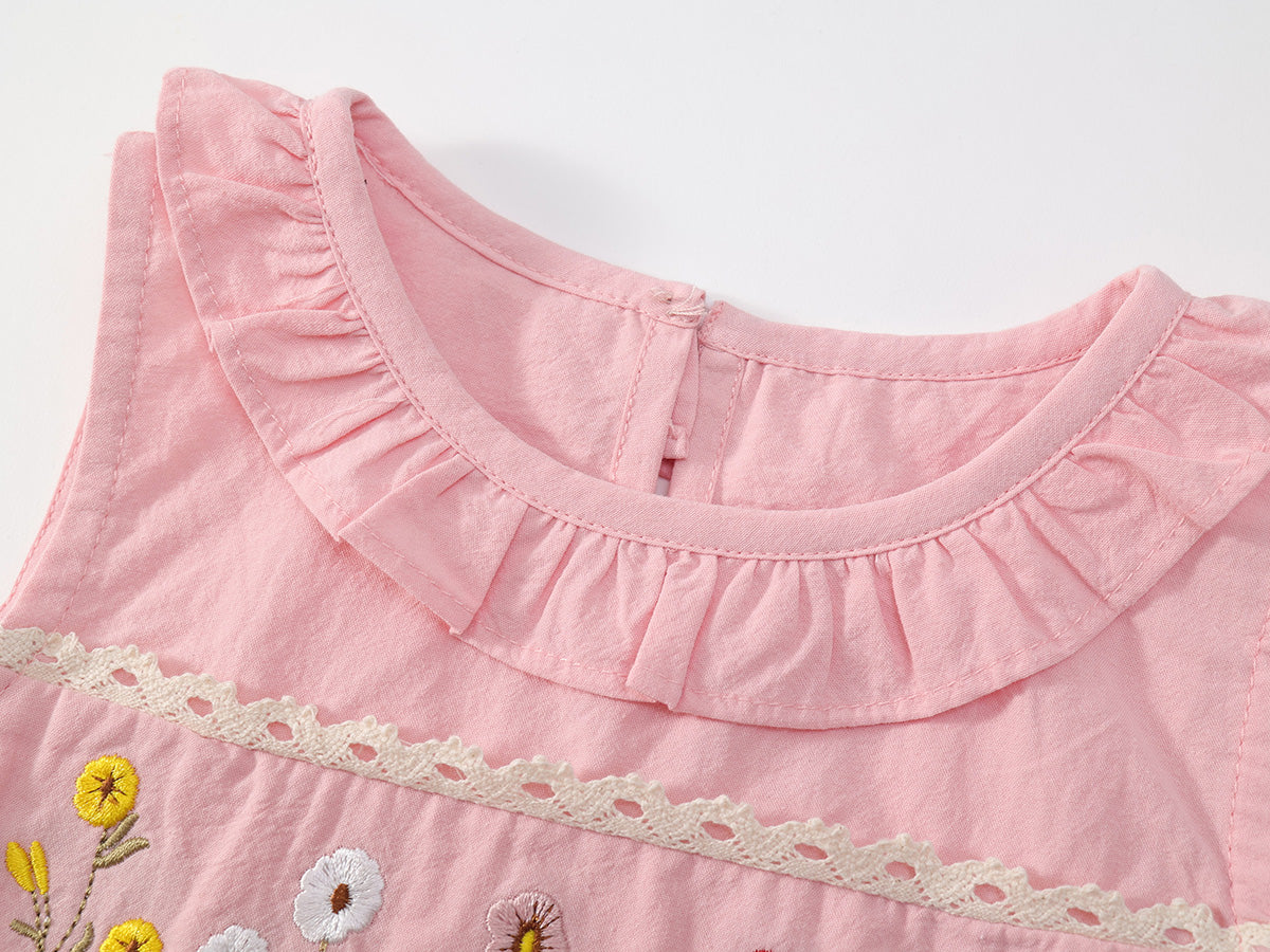 Girl's Pink Sleeveless Set