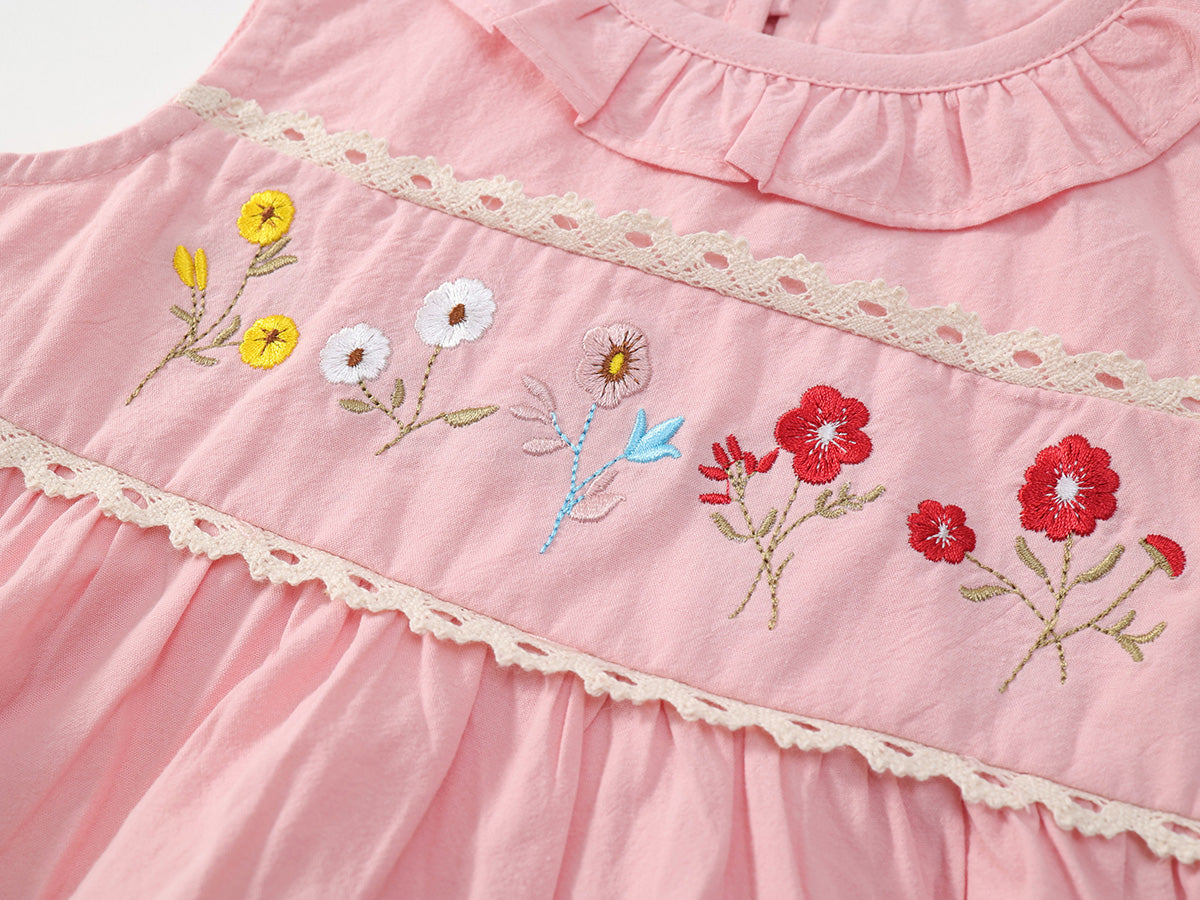 Girl's Pink Sleeveless Set