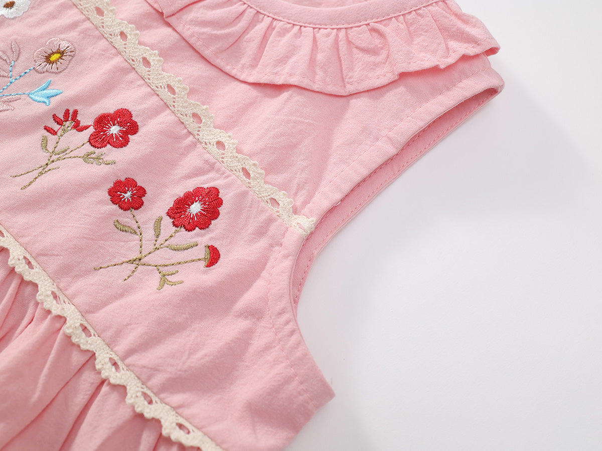 Girl's Pink Sleeveless Set