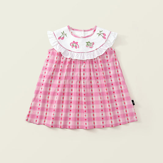 Girl's Floral Embroidered Sundress