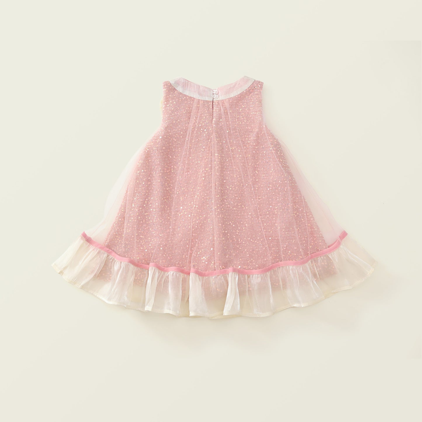 Girl's Pink Sequin Halter Dress