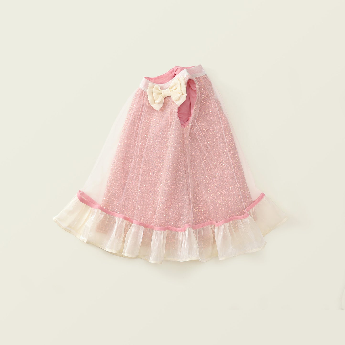 Girl's Pink Sequin Halter Dress