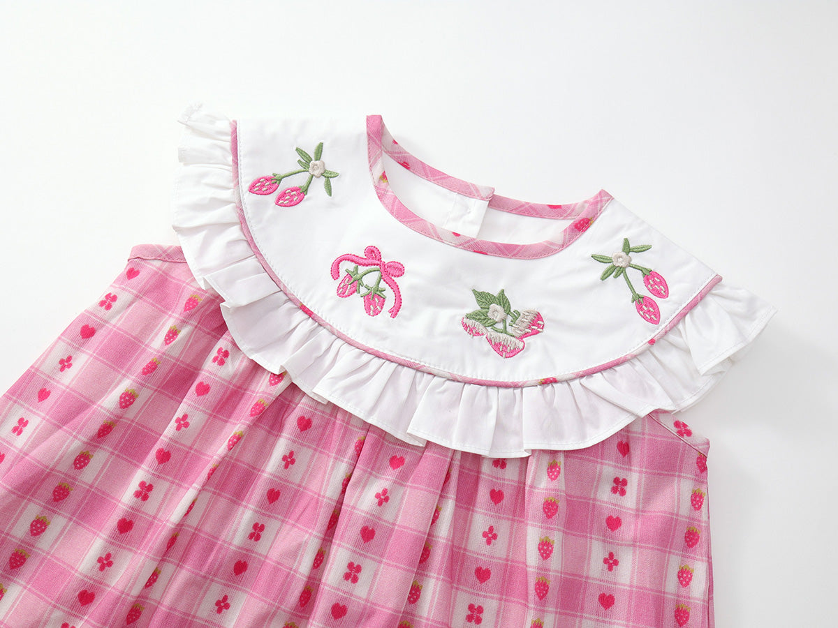 Girl's Floral Embroidered Sundress
